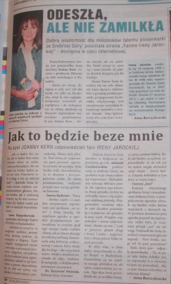 O Irenie Jarockiej w prasie lokalnej